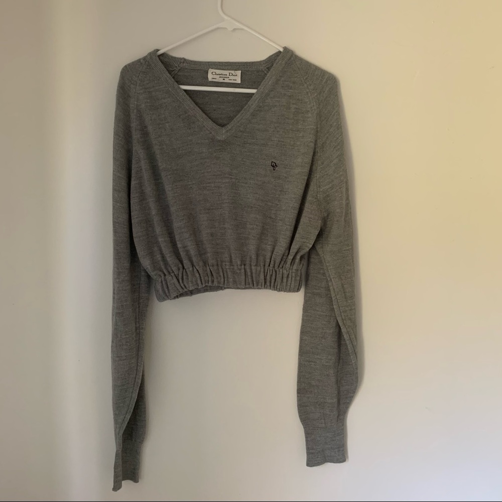 Christian Dior reworked gray sweater